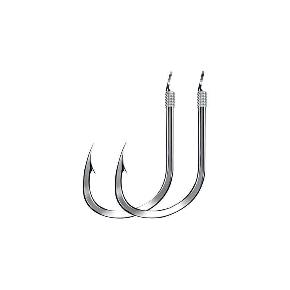 Finished Fishing Leader Set With Double Hooks Barbed Hook Leader Line With Double Hooks Telescopic Fishing Hook