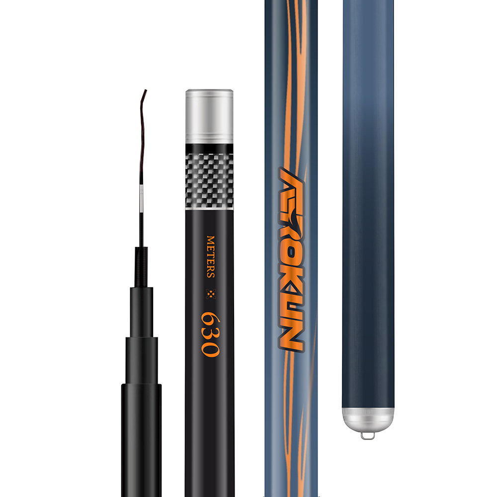 Factory Direct Taiwan Carbon Stream Fishing Rod 6.3m Super Hard H Power Customized 6 Sections Fishing Rod F-VECTOR