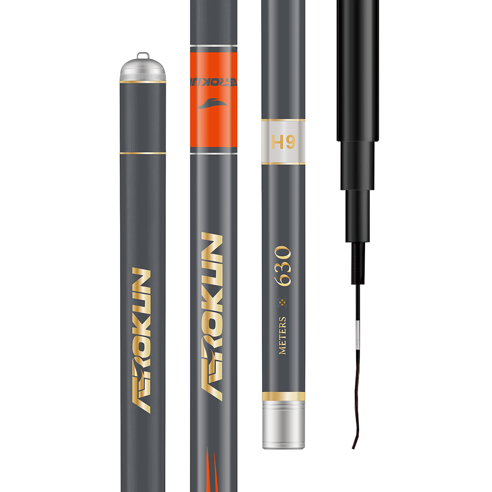 6.3m 6H Carbon Power Hand Telescopic Fishing Rod F-IMPERIAL