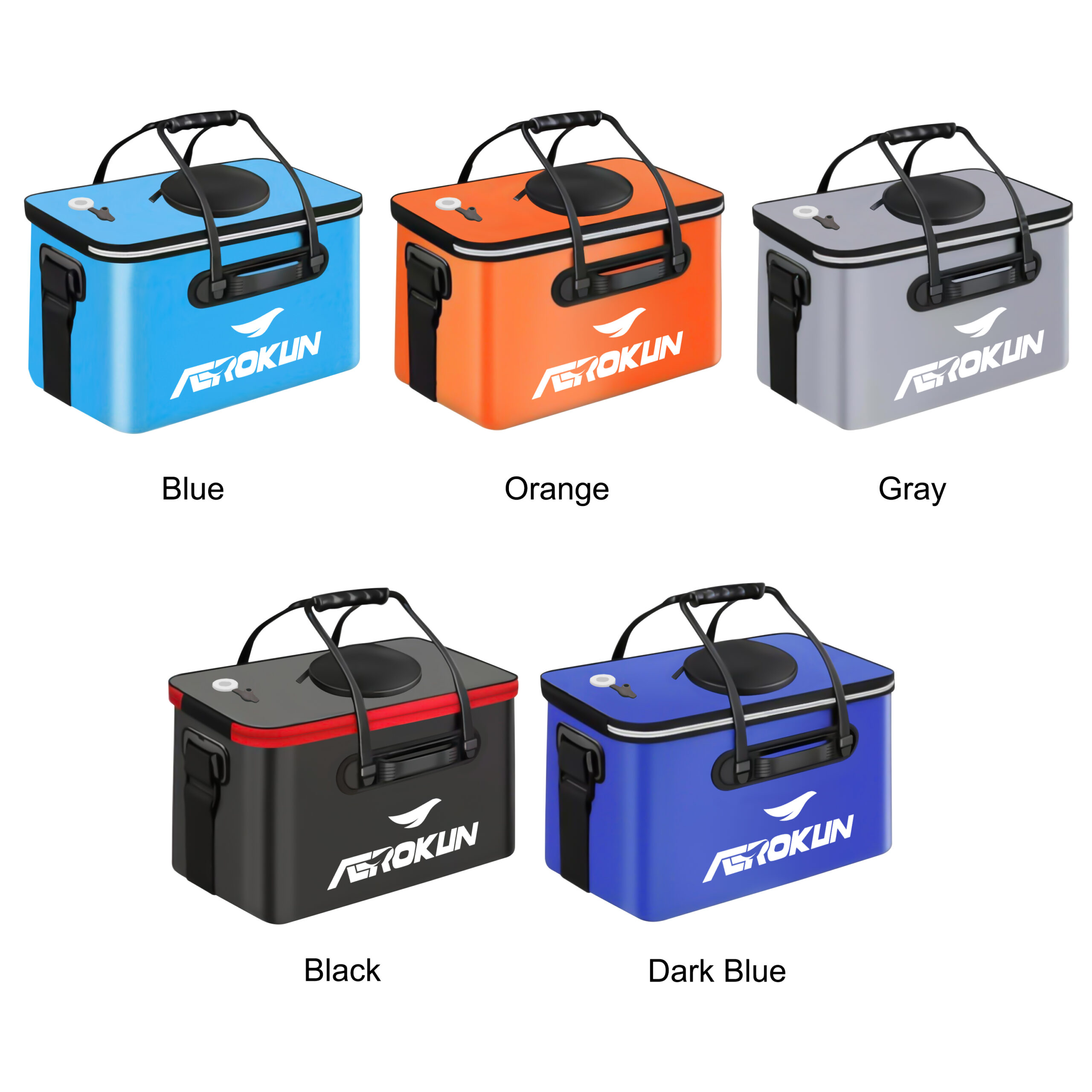 Collapsible Foldable Fish Bucket Live Fish Container Multi-Functional Live Lures Bucket Outdoor Eva Fishing Box Fishing Seat Box